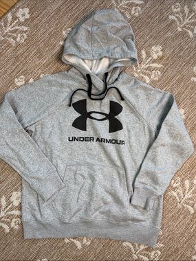 Under Armour Gray Crewneck Hoodie with Black Logo